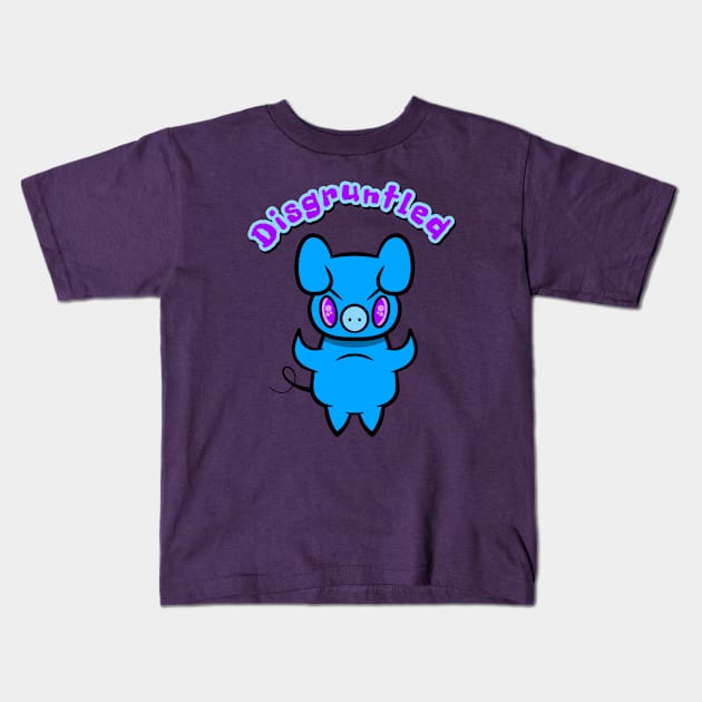 Disgruntled Pig Kids T-Shirt by RD Doodles